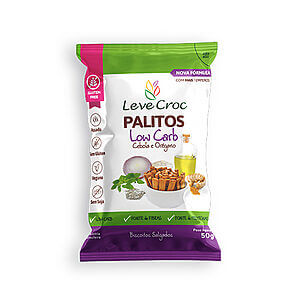 Biscoito Palitos Low Carb Cebola e Orégano Sem Glúten Caixa com 6 un de 50g