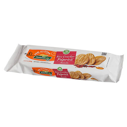 Rice Cracker Páprica Assado Sem Glúten Vegano 84g