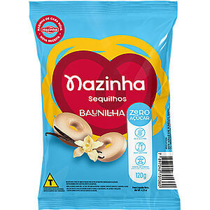 Sequilho Zero Açúcar Baunilha Mais Fibras 120g